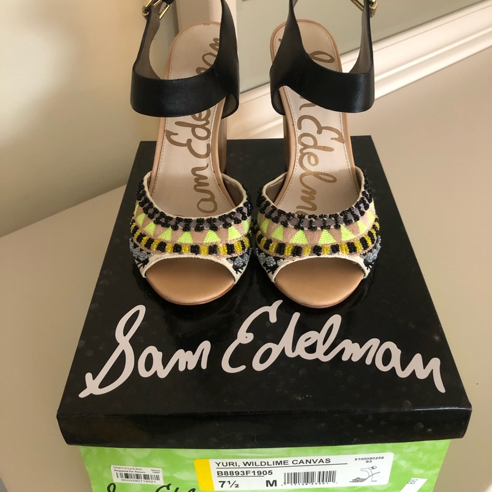Sam Edelman Yuri, Wild Lime Canvas Heel